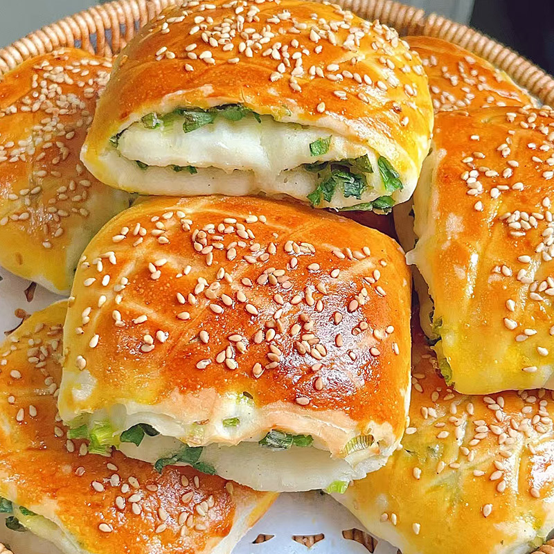 椒盐葱花烤饼葱香酱肉饼馅饼煎饼速食营养早饭早餐速冻半成品食品