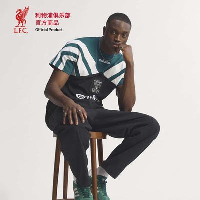 利物浦95客场复刻短袖黑绿色