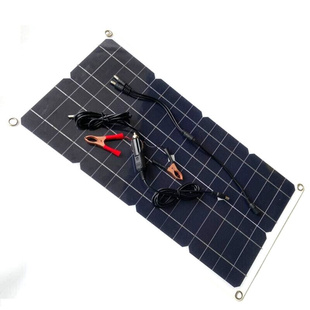 25W100W太阳能板充电器充12V汽车电瓶手机充电器柔性双US