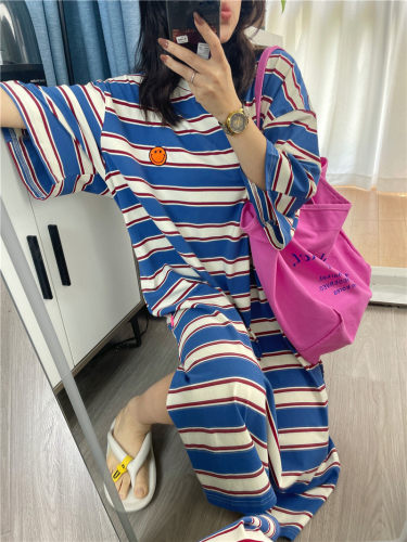 韩版懒人裙过膝连衣裙