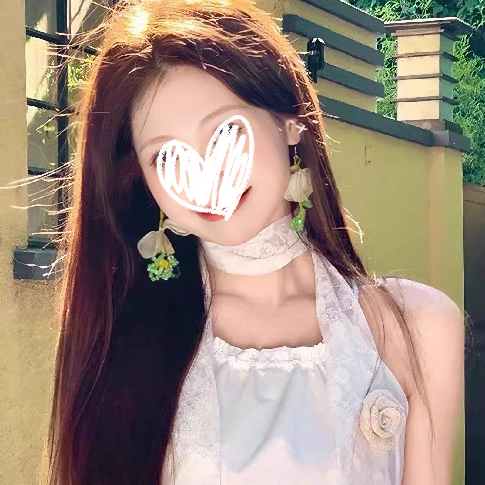 超仙小清新森系绿色串珠流苏耳环清冷感气质花朵耳饰甜美百搭耳钉