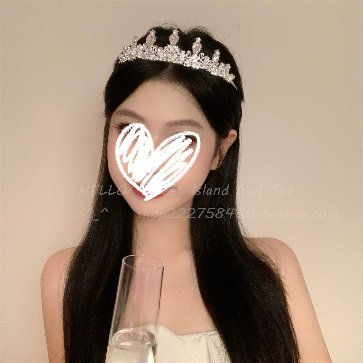公主皇冠生日十八岁成年水晶头冠高级感新娘结婚头饰网红钻石王冠