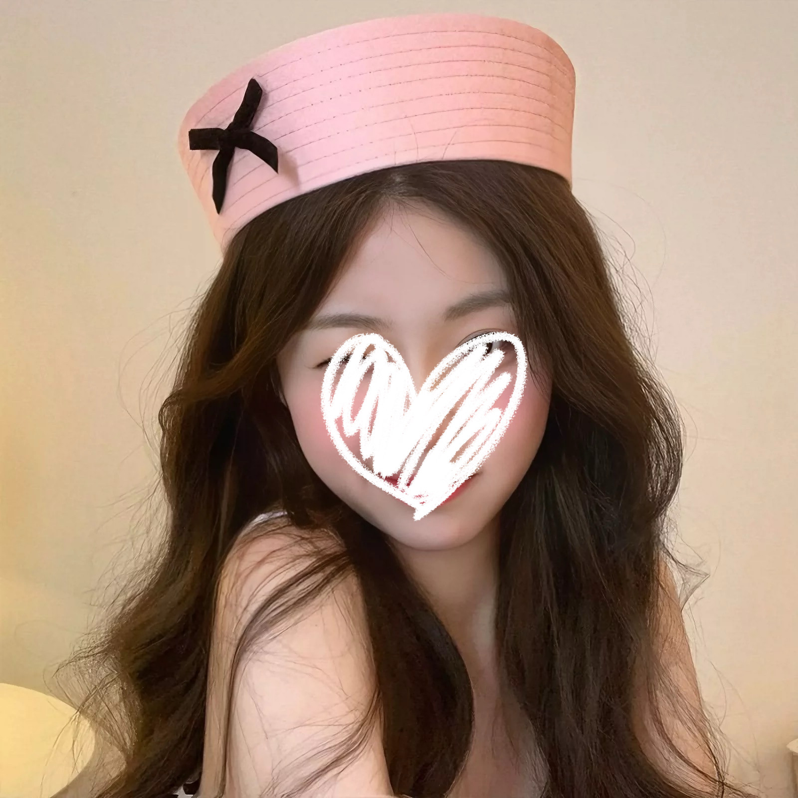 可爱蝴蝶结白色水手帽翻檐帽韩版百搭甜美少女夏JK贝雷帽海军帽子
