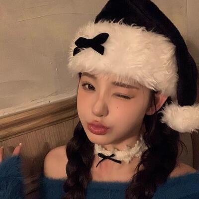 蝴蝶结渔夫帽冬季毛绒礼帽