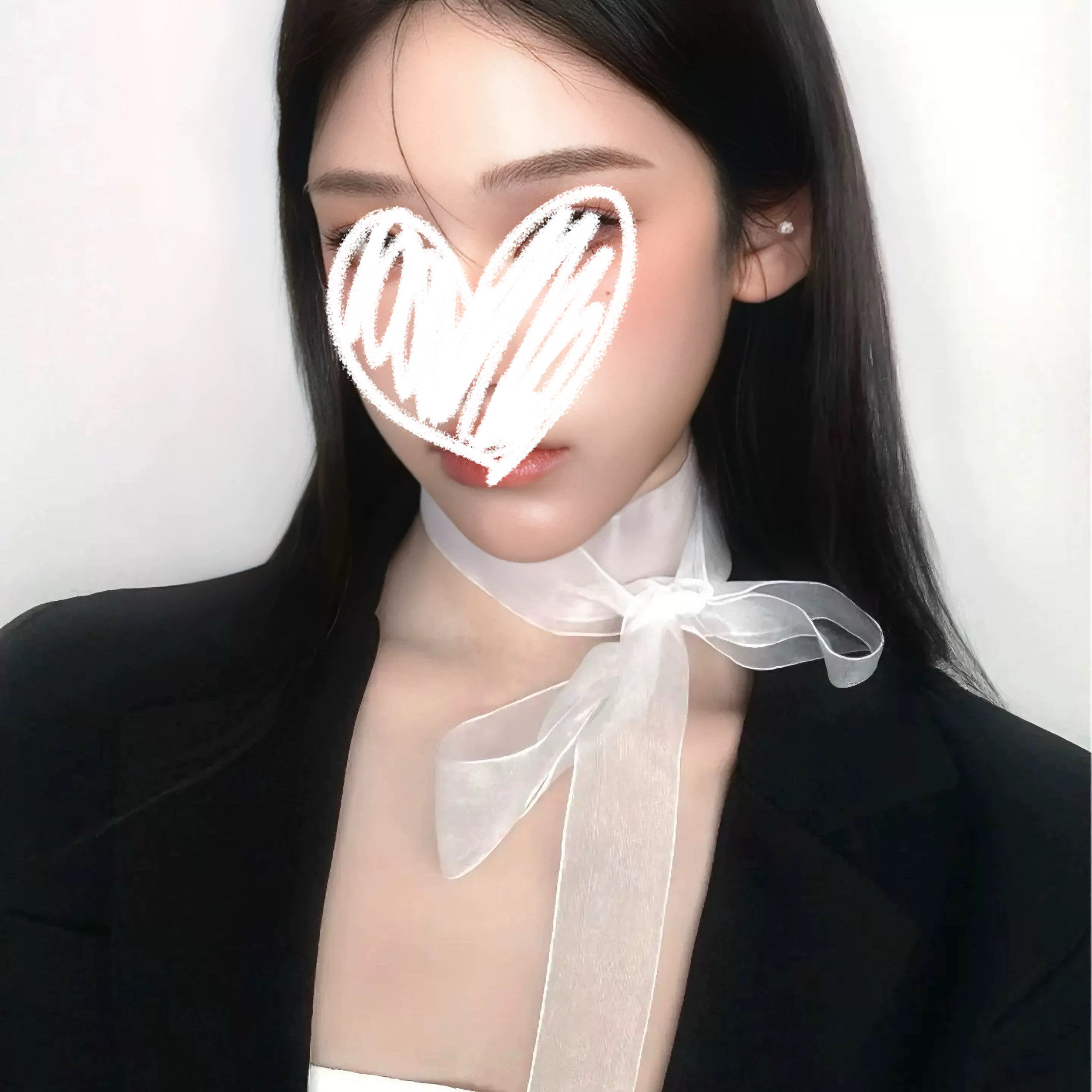 韩国ins风白色网纱丝巾春夏长款女欧根纱飘带氛围感辣妹围巾配饰