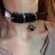 猫爪吊坠choker项圈女亚文化y2k颈链高级感皮革锁骨链辣妹配饰潮