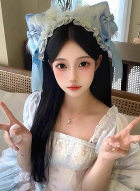 猫耳朵发箍女Lolita头饰甜妹发夹cos漫展洛丽塔发带女仆发饰兽耳