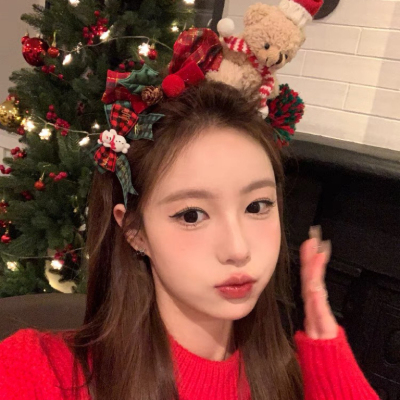圣诞礼物毛绒小熊发箍头饰