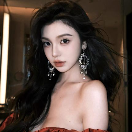 法式复古耳环欧美夸张花朵流苏长款耳饰气质新娘结婚婚纱晨袍饰品