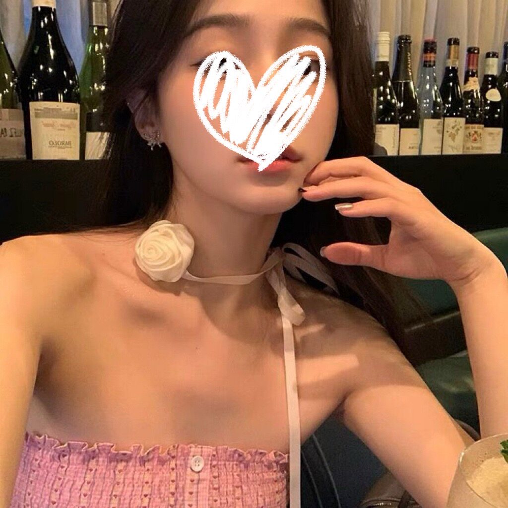 浪漫精致白玫瑰花朵绑带丝带chocker颈链小众设计感高级项链女款