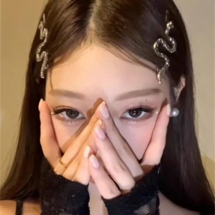 复古发夹女ins创意银色蛇形发夹暗黑高级感百搭个性 冷淡风边夹潮