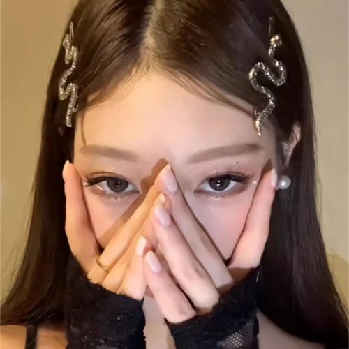 复古发夹女ins创意银色蛇形发夹暗黑高级感百搭个性冷淡风边夹潮