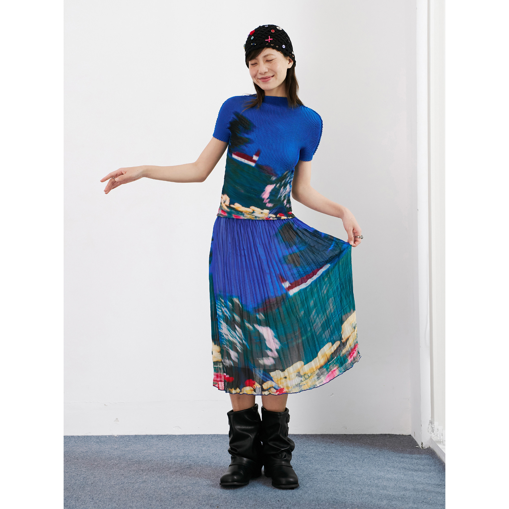 Bel Canto近视女孩红房子复古印花压褶短袖T恤显瘦立体褶皱半身裙,女装/女士精品,T恤,淘宝优惠券,粉丝福利购,淘宝优惠卷