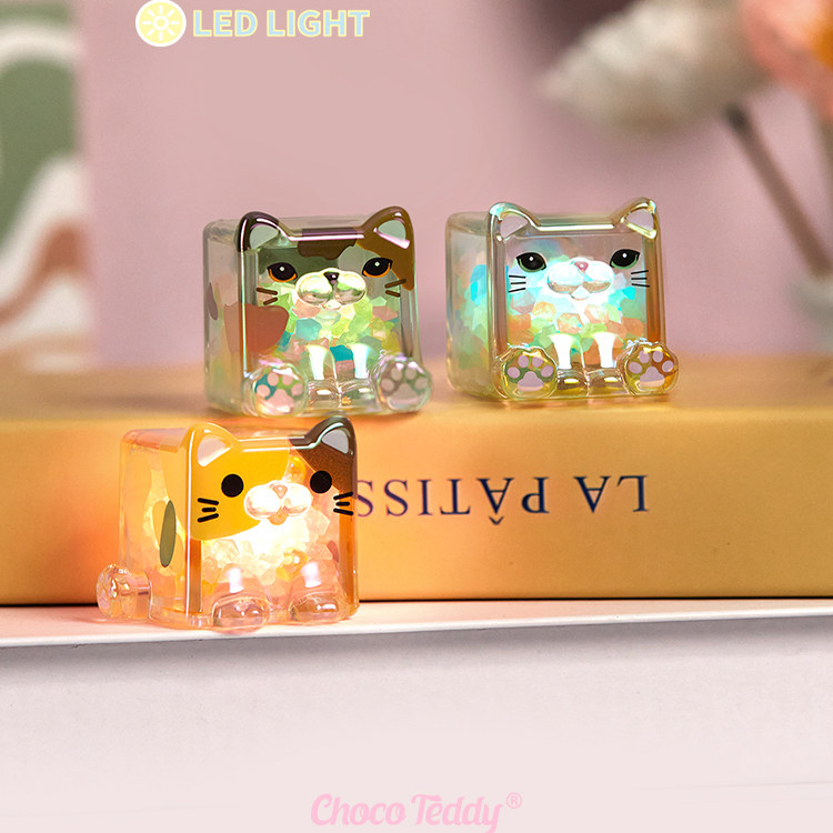 方块叠叠猫趣摇夜光小灯系列盲盒摆件生日礼物床头氛围灯
