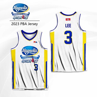 定制菲律宾2023PBA联赛magnolia hotshots速干球衣比赛篮球服背心