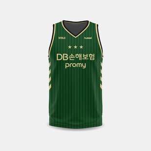 定制KBL韩篮联25-26原州普罗米斯主场绿色比赛球衣男速干训练背心