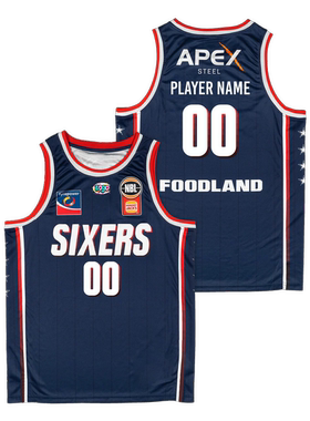 定制NBL联赛25-26阿德莱德36人队球员比赛深蓝色球衣速干训练背心