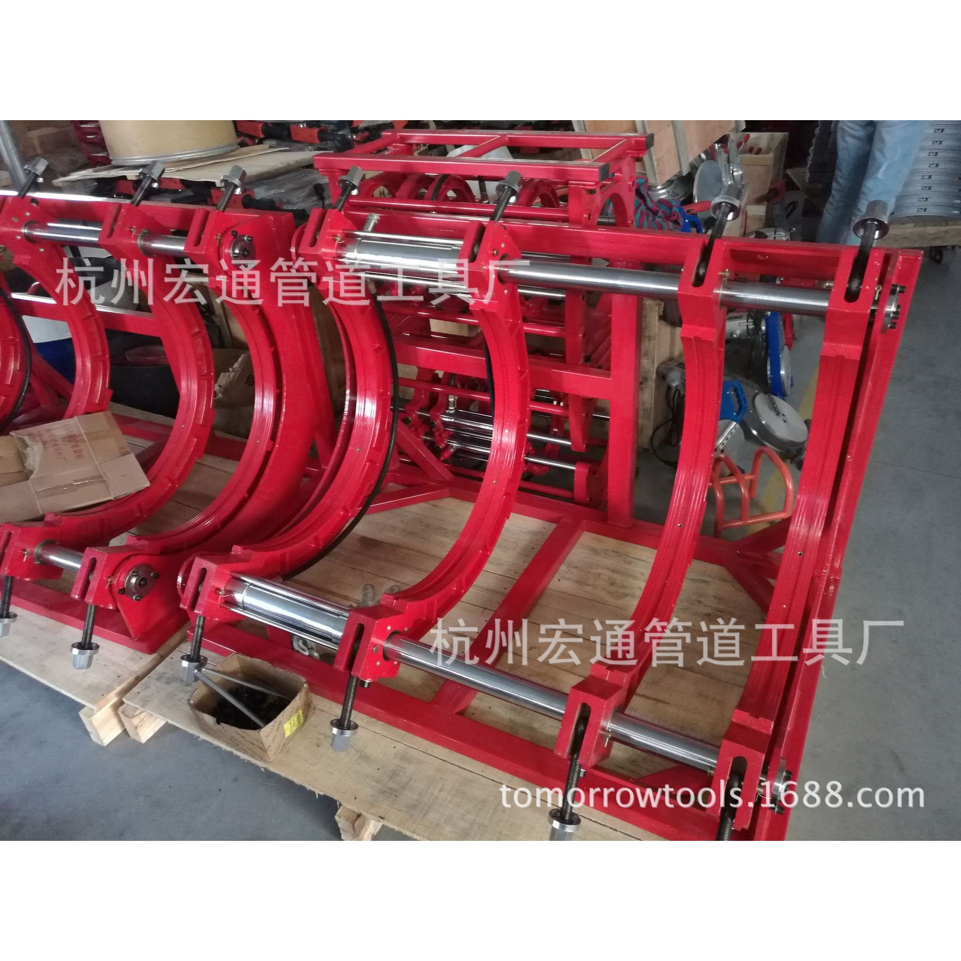 PE自来水管热熔对焊机280-500，液压半自动下水管道驱动高效焊接