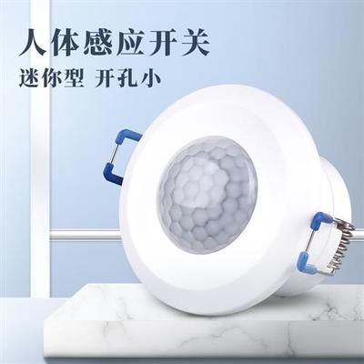 嵌入式迷你人体红外感应开 关220V家用灯具感应LED灯感测器开 关