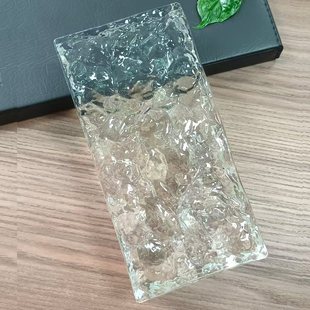 超白云雾玻璃砖隔断冰纹水晶砖渐变颜色吧台卫生间酒店内外背景墙