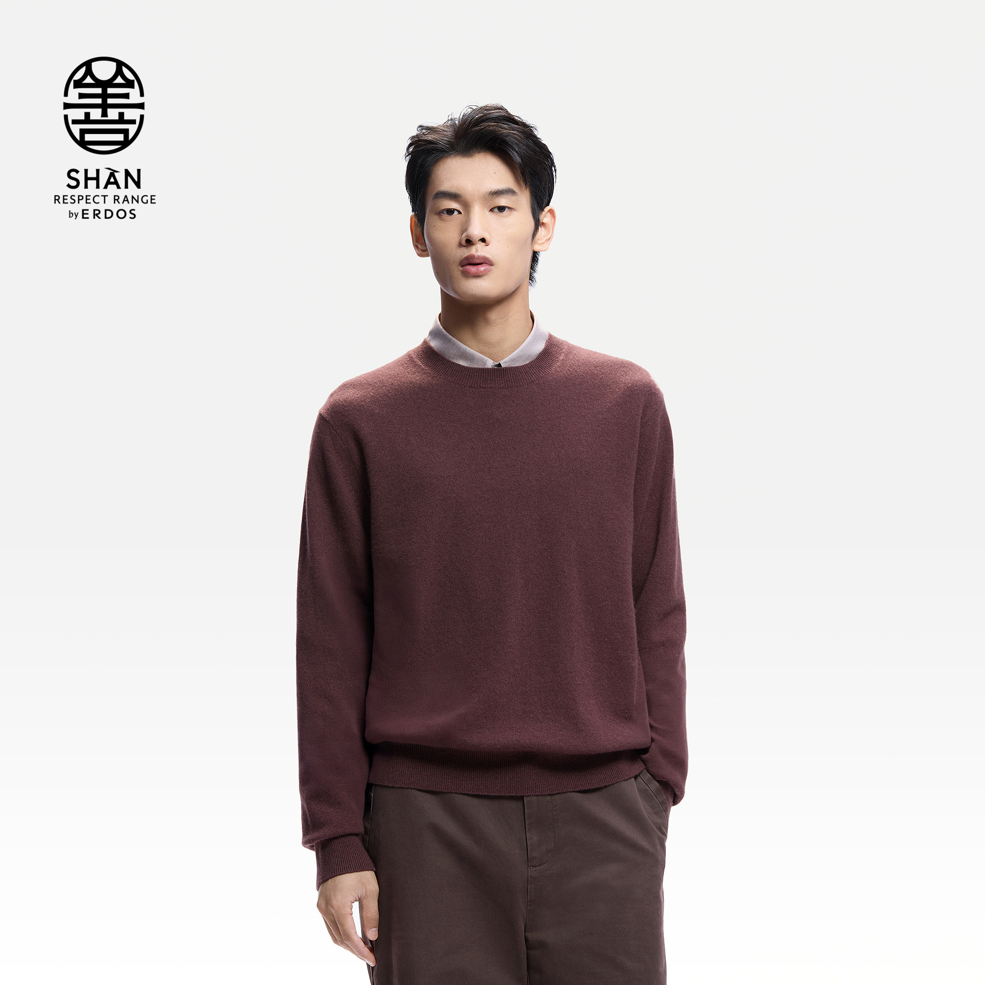 【植物染】ERDOS 男装圆领纯色羊绒衫26年早春新品简约百搭针织衫,男装,羊绒套衫,淘宝优惠券,粉丝福利购,淘宝优惠卷