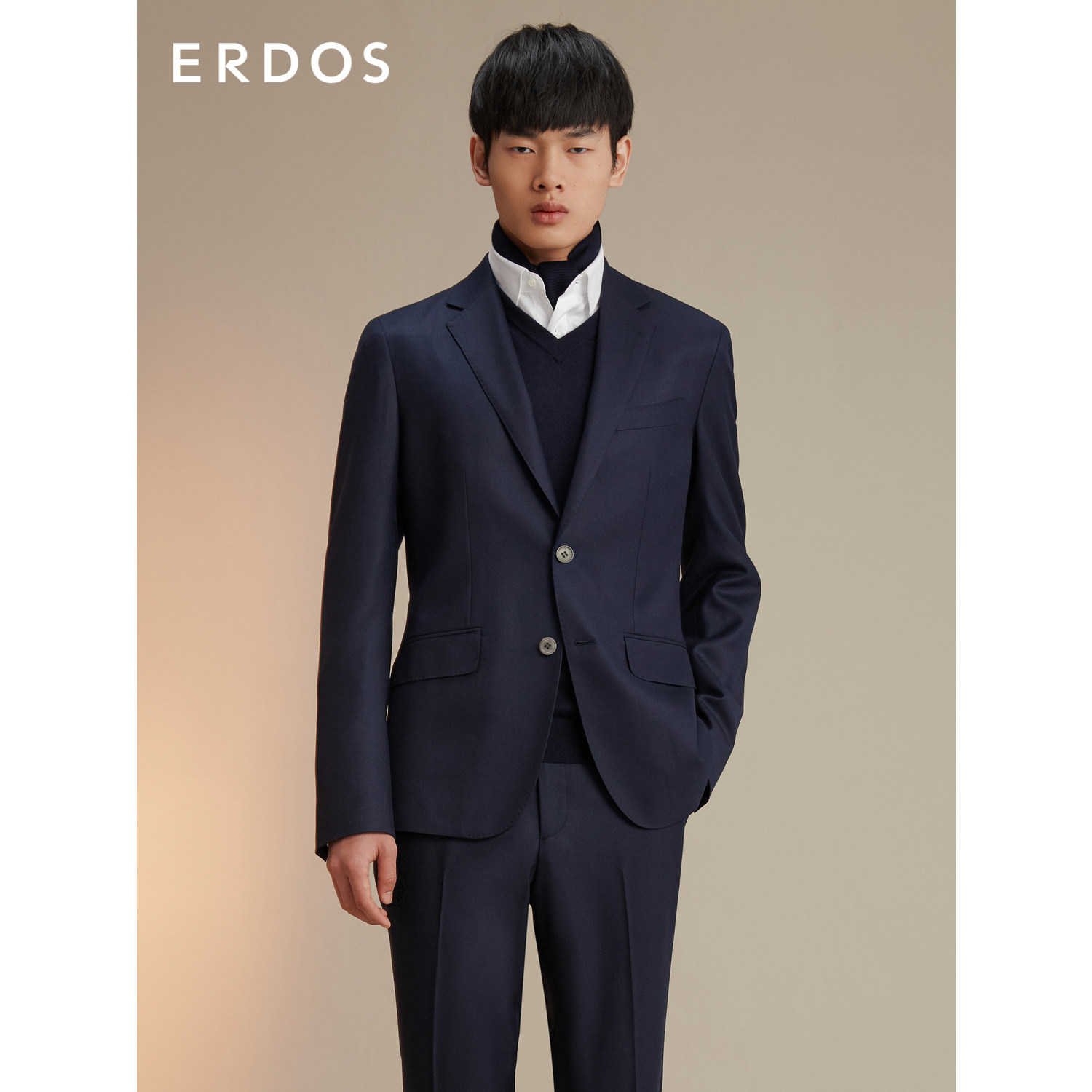 ERDOS 秋冬款男士纯羊绒西服外套修身版型商务品质感上衣西装高性价比高么？