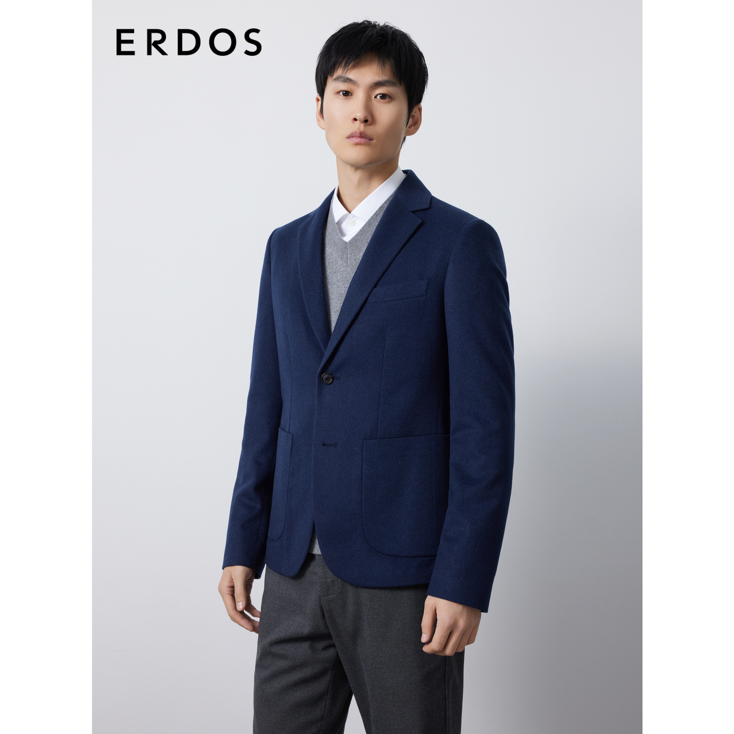 Erdos纯羊绒男装西装外套