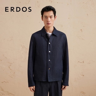 百搭 纯棉牛仔外套秋冬陨石扣丹宁夹克休闲时尚 ERDOS 男装