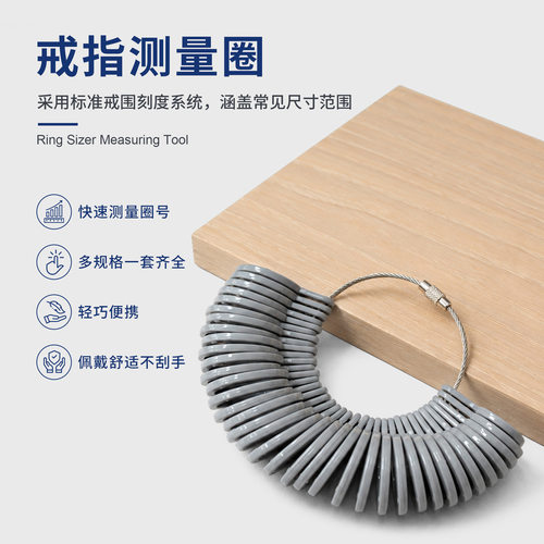 1-30韩度日度塑料戒指圈测量圈手指大小尺码测量量号戒指改号英度