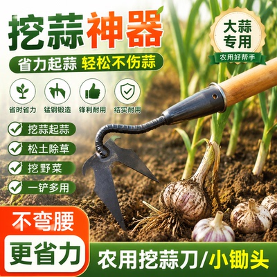超省力挖蒜神器！锰钢一体挖蒜铲农用大蒜专用起蒜工具蒜铲出蒜