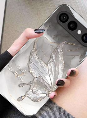 水墨蝴蝶适用VIVOS50Promi手机壳30女20新款s19高级s18pro玻璃s17简约s16防摔s15硅胶s12创意s10好看保护套
