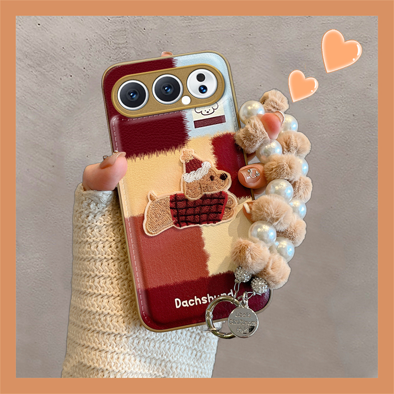 适用荣耀500可爱刺绣气垫手机壳