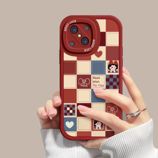 适用OPPOa92s手机壳格子公主OPPOa92s新款 硅胶防摔小羊皮高级感可爱女网红全包潮