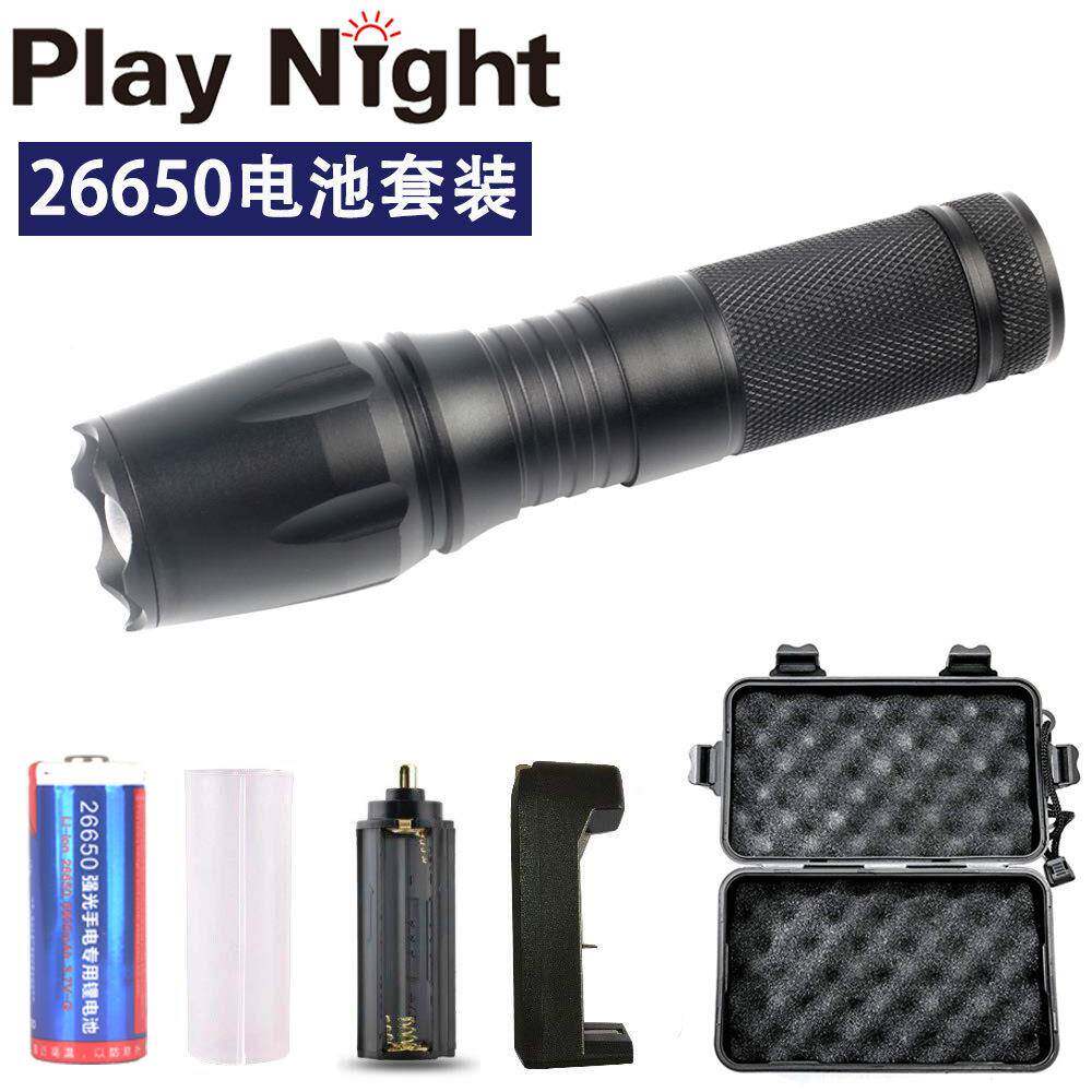 878L0ED手电筒L2PN-39伸缩调焦T6外远户电射充铝合金强光2665变焦