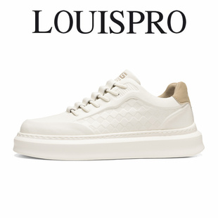 2024新款 子男 小白鞋 板鞋 男款 夏季 高级感品牌厚底鞋 LOUISPRO男士