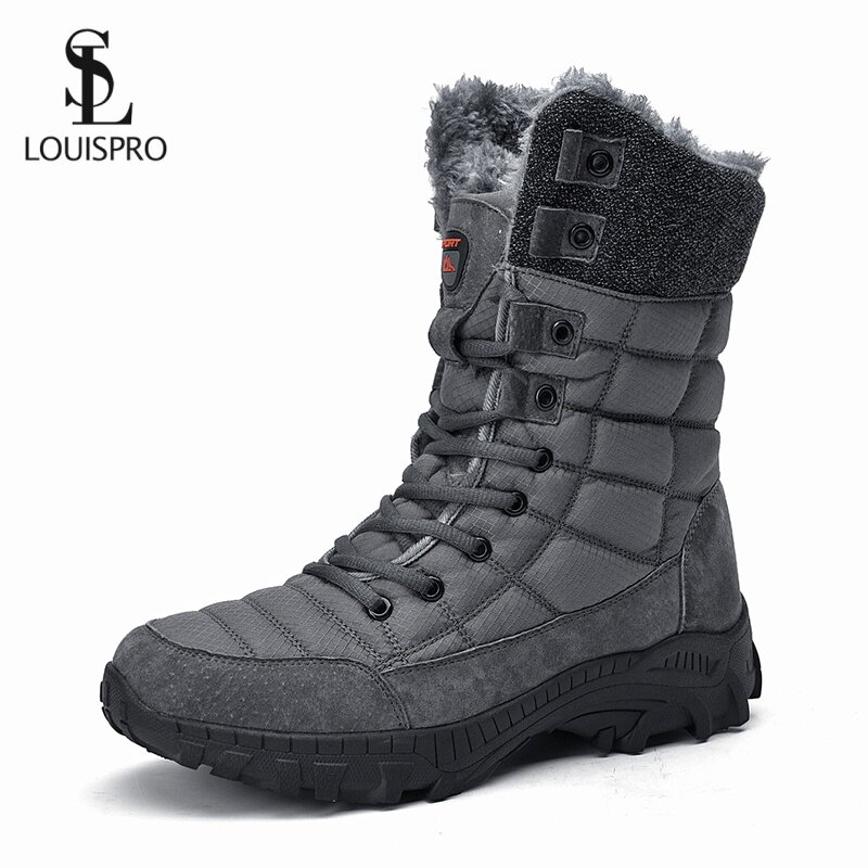 LOUISPRO冬季加绒保暖高帮雪地靴