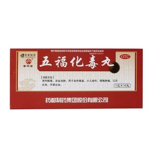 普济堂 五福化毒丸 3g*10丸/盒 【效期至2028年3月6日】A