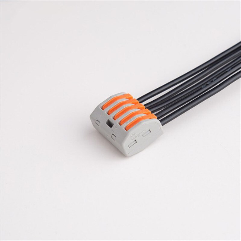 100只pct-214四孔多功能电线连接器快速接头接线端子分线盒并线器