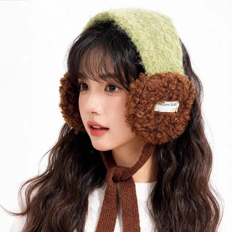 高颜值保暖耳罩毛茸茸系带冬耳包毛绒耳暖发带耳朵罩女护耳套防寒