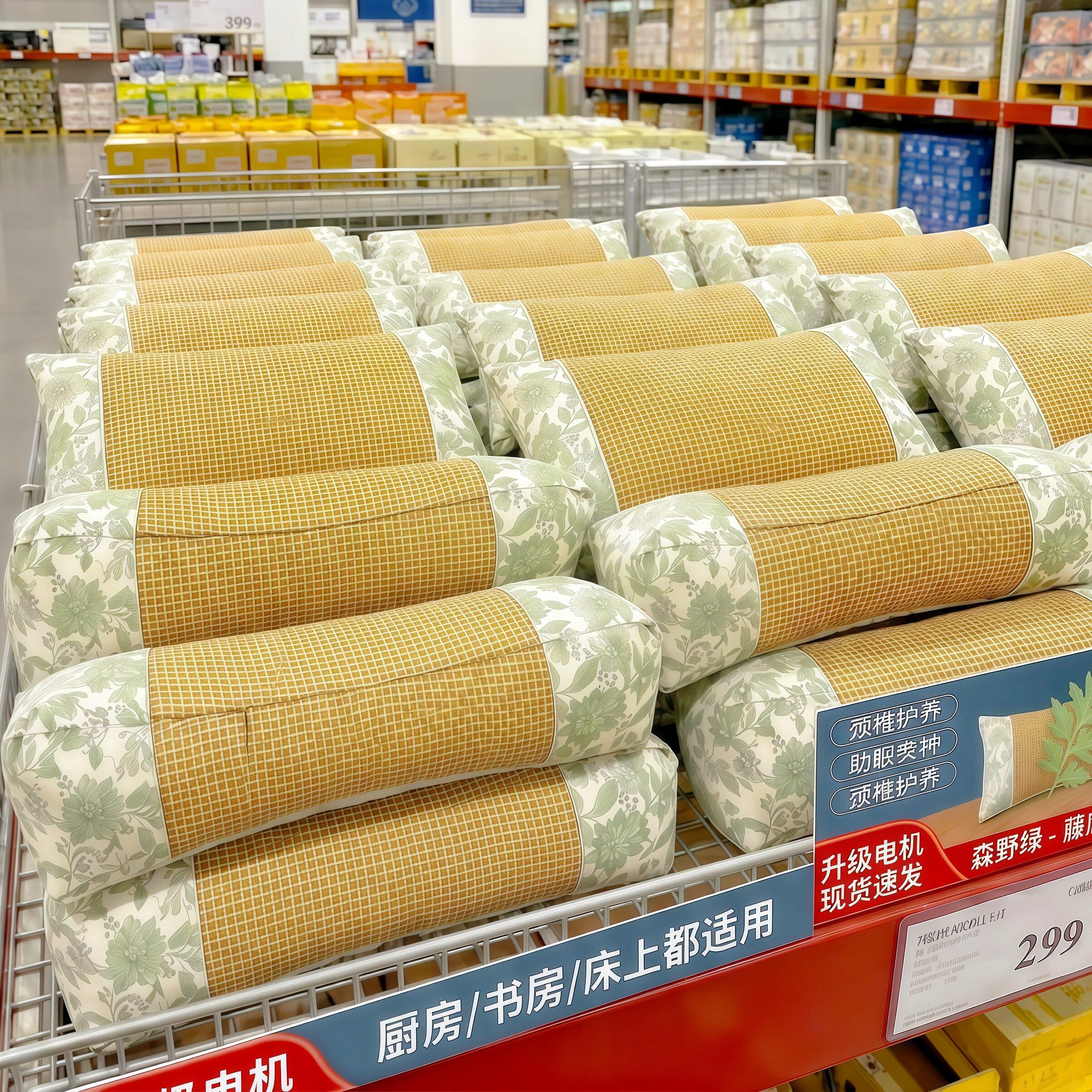 藤席呵护颈椎凉而不冰枕头