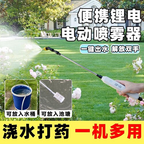 便携式电动喷水枪电动喷雾器消毒充电果树药水喷药神器农用打药机