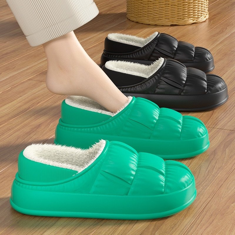 防水棉拖鞋女款秋冬季孕妇包跟2025新款室内外出防滑棉鞋女冬拖鞋