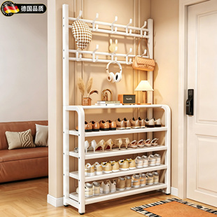 德国家用多层鞋架门口衣帽架一体简易鞋柜入户门多功能鞋子收纳架