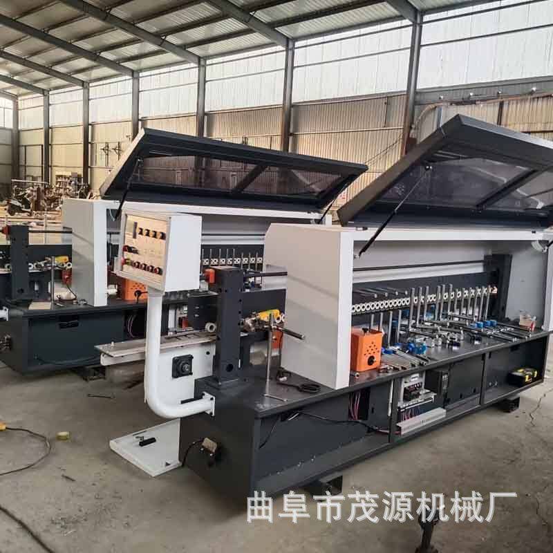 高效率密度板贴皮革木纹纸封边机全自动集成墙板硬包包边机
