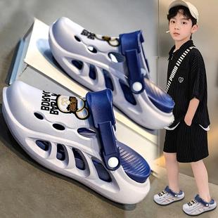 男童拖鞋 夏季 兒童洞洞鞋 外穿中大童男孩小孩卡通沙灘涼拖 2025新款
