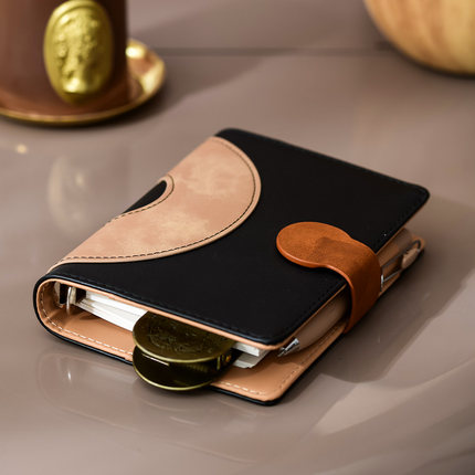 100g无酸纸/A7活页本手账本可拆卸小号随身便携口袋记事本打卡学习记录空白方格内页手帐日记本高颜值可定制