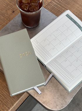 文创艺新款荔枝纹2026年日程本A6时间管理weekly周计划本商务高档工作记事本小随身高颜值日记本定制可印logo