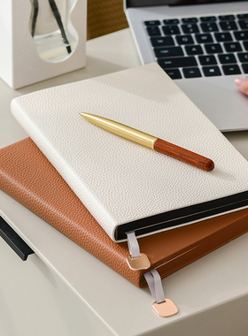 商务办公工作软皮面笔记本本子会议记录加厚a5复古记事本高级定制可印logo订制简约高档大学生考研学习日记本
