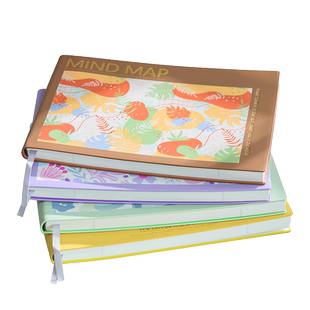 糯米手感柔皮B5思维导图专用笔记本本子大号横翻简约大学生学习考研读书阅读考公知识框架梳理空白内页记事本