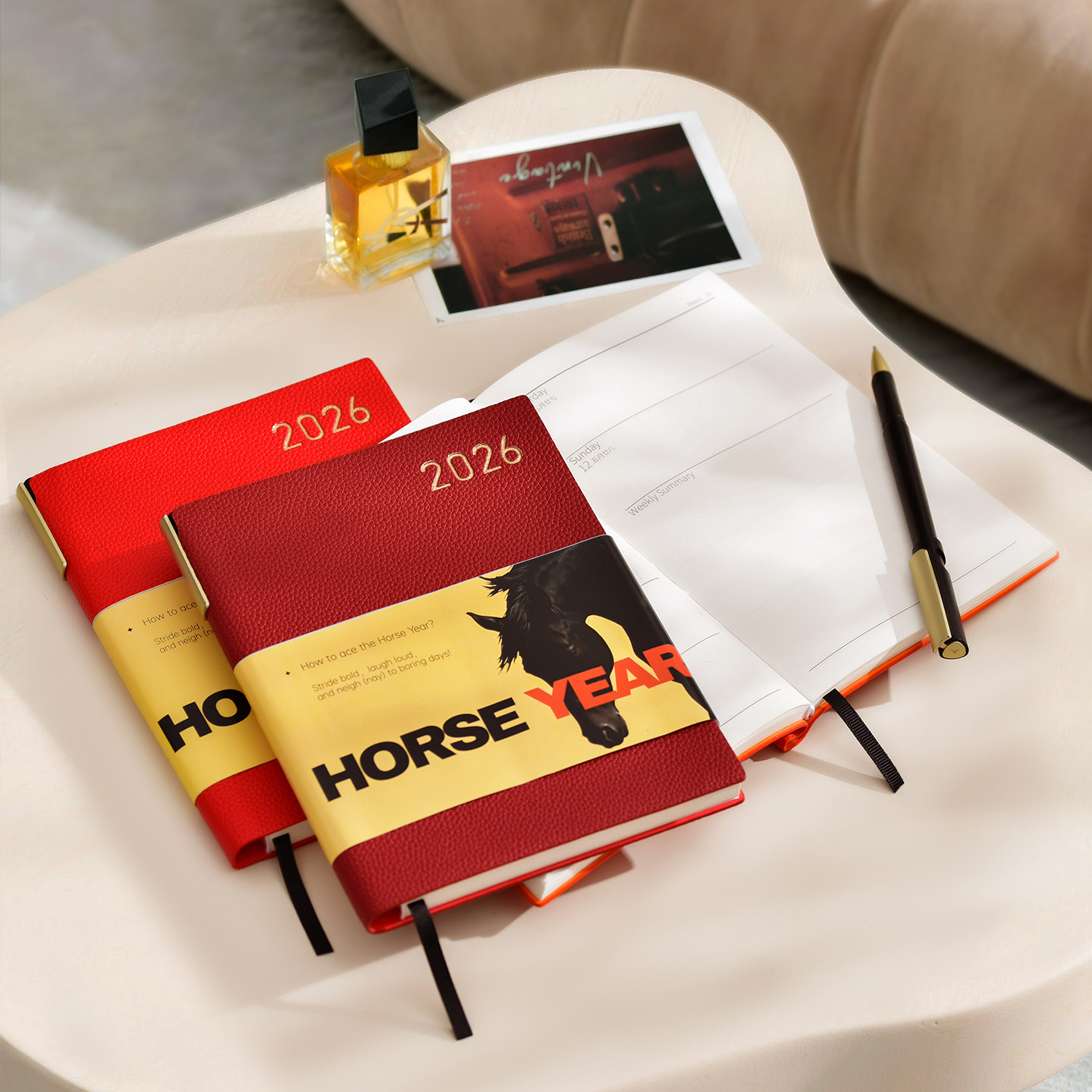 文创艺2026年新款马年日程本高颜值weekly周计划本精致高级日记本商务高档笔记本本子礼盒套装定制可印logo,文具电教/文化用品/商务用品,手帐/日程本/计划本,淘宝优惠券,粉丝福利购,淘宝优惠卷
